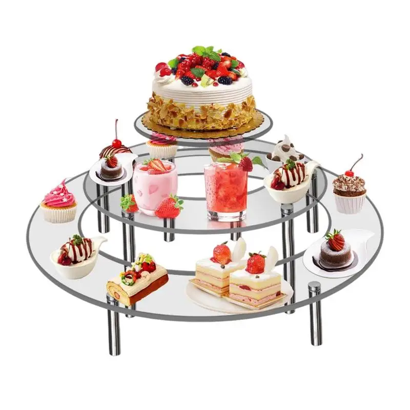 

3 Tier Cupcake Display Stand Acrylic Macaron Cupcake Tower Rack Cake Decorating Tool For Wedding Party Baby Shower Bakeware Tool