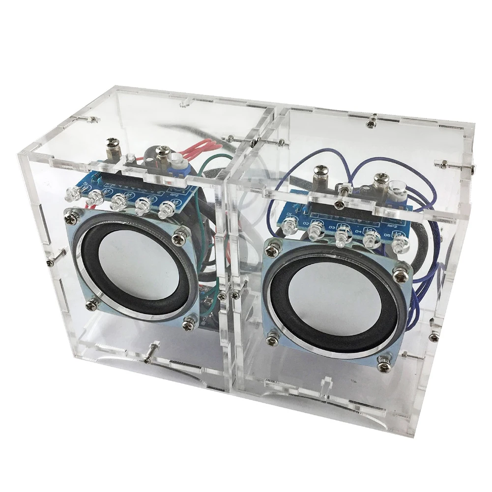 Speaker Assembly Kit with Music Spectrum Display Adjustable Volume and LED Light Frequency 3W Mini Welding Speaker
Speaker Assembly Kit with Music Spectrum Display Adjustable Volume and LED Light Frequency 3W Mini Welding Speaker