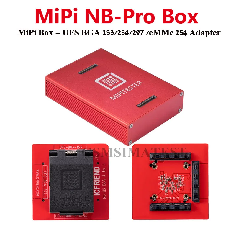 Адаптер ICFRIEND mipi nb pro box и UFS 153 297 254 eMMC |