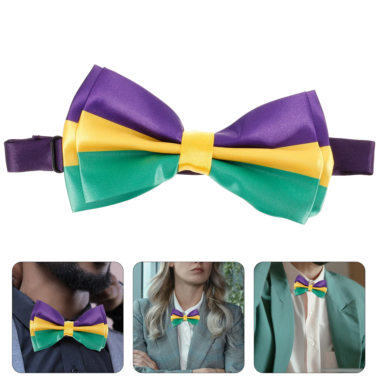 

Carnival Bow Tie for Party Mens Tuxedo Bowties Men's Halloween Pretied Tricolor Pre-tied