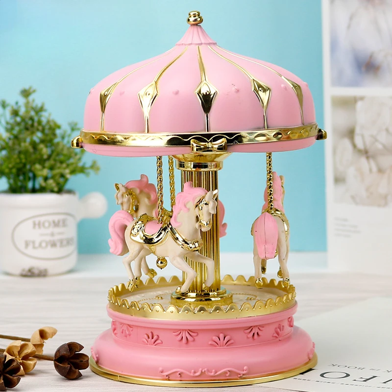 Luxury Carousel Music Box Rotate LED Light Luminous Rotation Romantic Luxury Carousel Toys Handwork Music Box Gifts
Luxury Carousel Music Box Rotate LED Light Luminous Rotation Romantic Luxury Carousel Toys Handwork Music Box Gifts