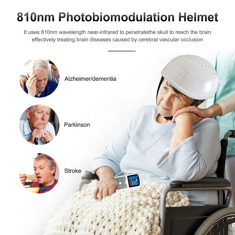 

Photobiomodulation Brain Helme Wave 810nm RTMS Infrared LED Light Therapy Cascos Parkinson Stroke Autism Migraine Treatment
