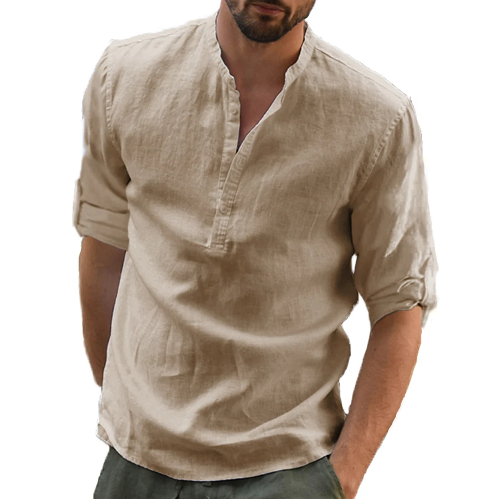 2023 New Men's Linen Long Sleeve T-shirt Foreign Trade Loose Large Size Sweatshirt Solid Color Long Sleeve Cotton Linen Shirt
2023 New Men's Linen Long Sleeve T-shirt Foreign Trade Loose Large Size Sweatshirt Solid Color Long Sleeve Cotton Linen Shirt