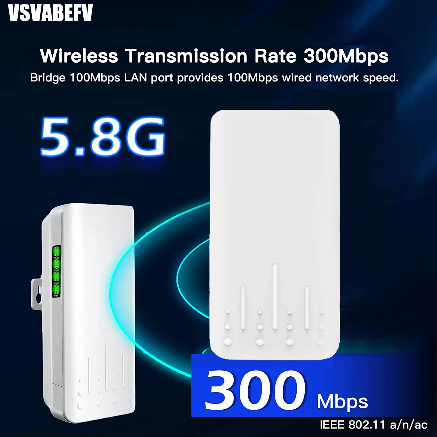 CPE Router 5.8G Wireless Bridge Outdoor Router 300Mbps Wifi Repeater Long Range Outdoor Bridge Point To Point 2KM Wifi Coverage
CPE Router 5.8G Wireless Bridge Outdoor Router 300Mbps Wifi Repeater Long Range Outdoor Bridge Point To Point 2KM Wifi Coverage