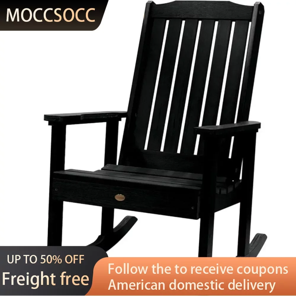 

Кресло-качалка Lehigh, черное, бесплатная доставка, садовая мебель, кресла для отдыха на открытом воздухе