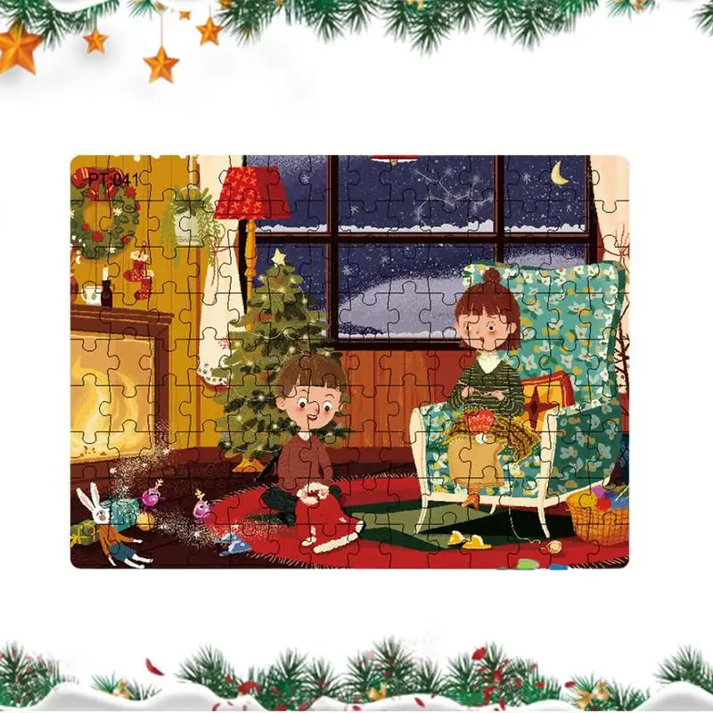 

Santa Claus Puzzle Cardboard Christmas Puzzles Large Puzzle Winter Santa Claus Decoration For Girls Kids Children Ages 2-8