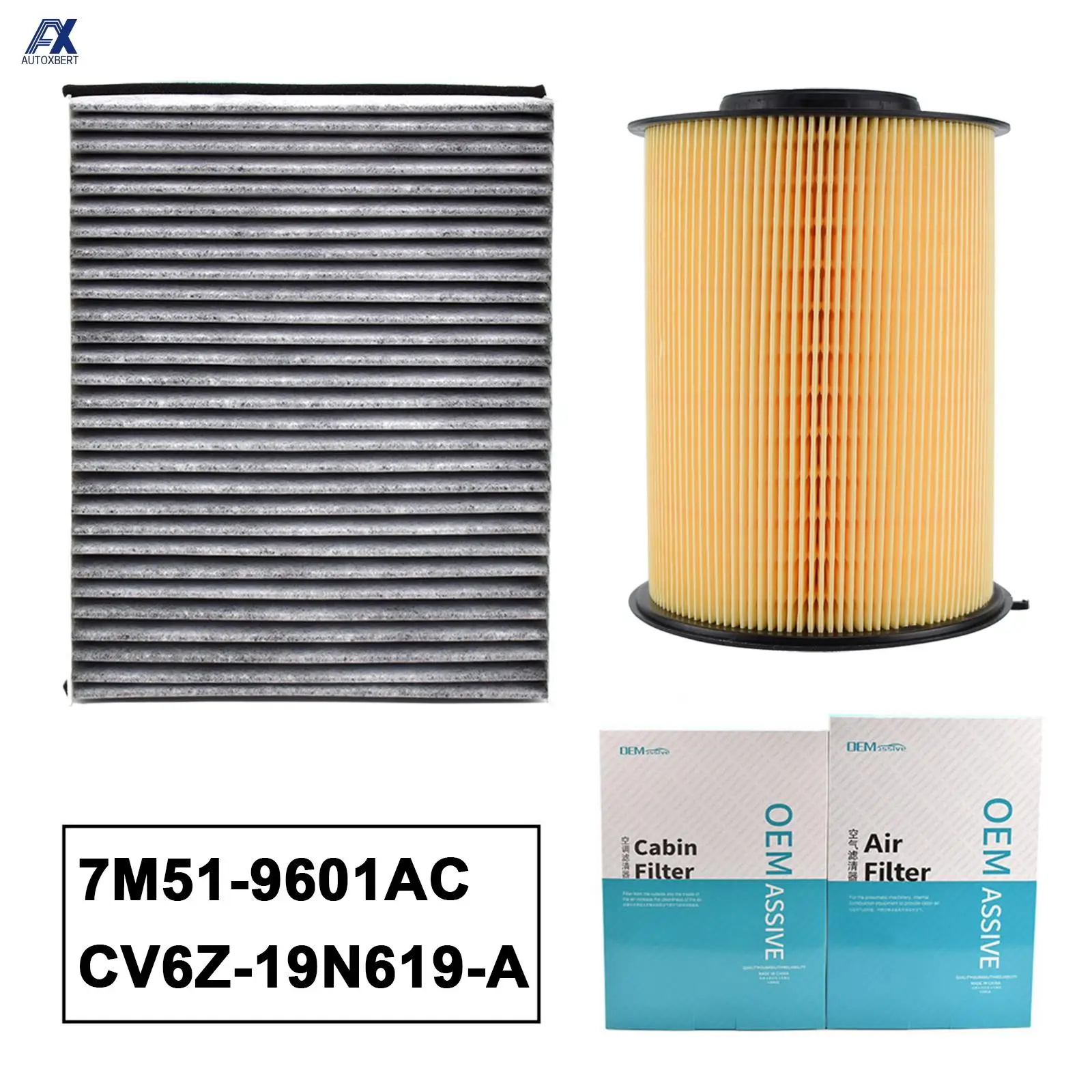 Combo Set Engine Cabin Pollen Air Filter 7M51-9601AC CV6Z-19N619-A For Ford Escape Kuga Focus MK3 Lincoln MKC 2013 - 2018 2019
Combo Set Engine Cabin Pollen Air Filter 7M51-9601AC CV6Z-19N619-A For Ford Escape Kuga Focus MK3 Lincoln MKC 2013 - 2018 2019