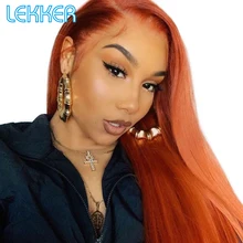 Lekker Ginger Orange Straight Human Hair Wig For Women Free Part Lace Front Highlight Headband Brazilian Remy Bangs Wavy Wig
Lekker Ginger Orange Straight Human Hair Wig For Women Free Part Lace Front Highlight Headband Brazilian Remy Bangs Wavy Wig