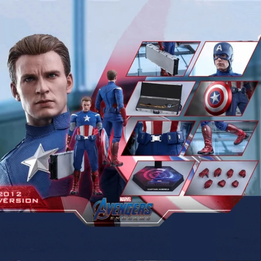 

Spot Ht Hottoys 1/6 Mms563 Avengers 4 End Game Captain America 2012 Edition Collectible Action Figures Decorative Model Gift