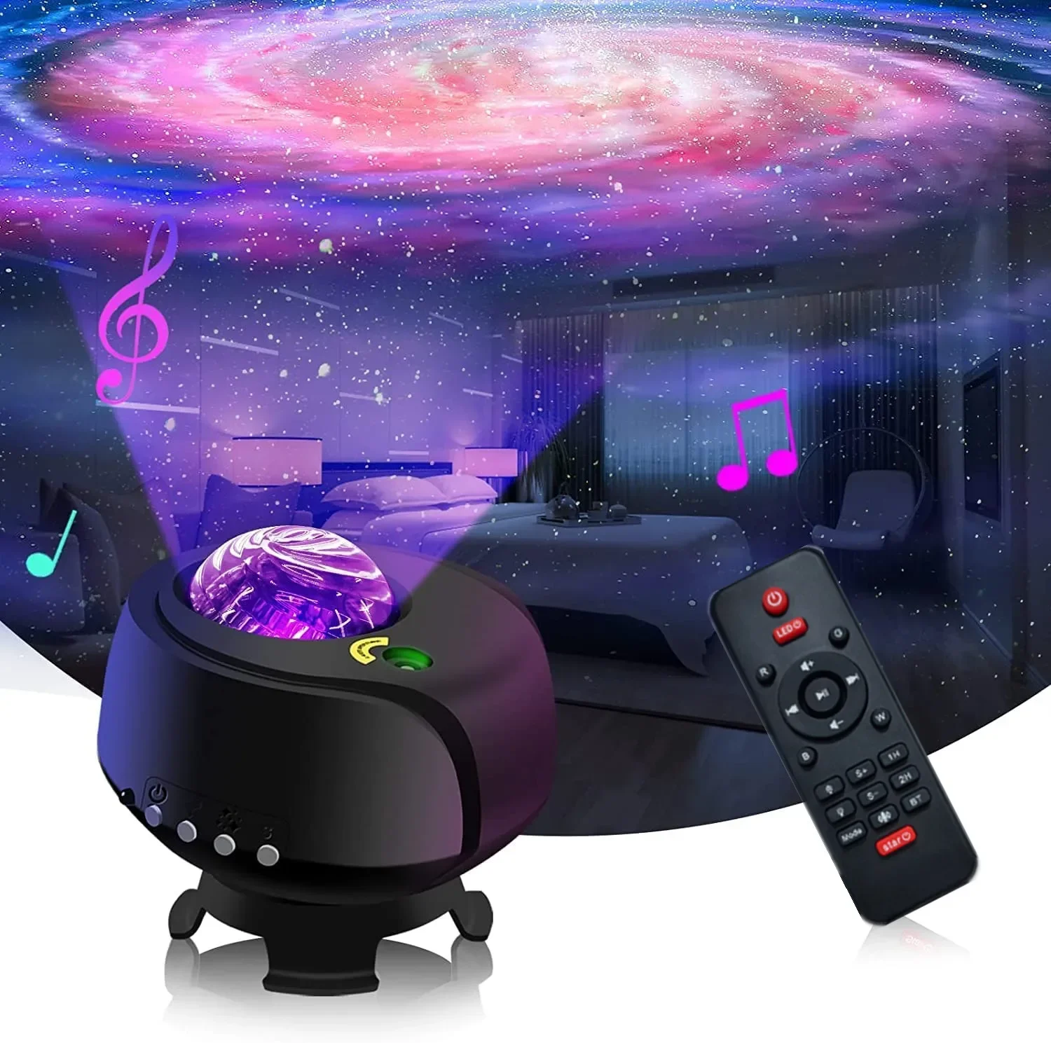 

Светодиодный проектор Aurora Star ночники музыкальный динамик Туманность звездное небо проекционная лампа домашний декор Галактический проектор Bluetooth