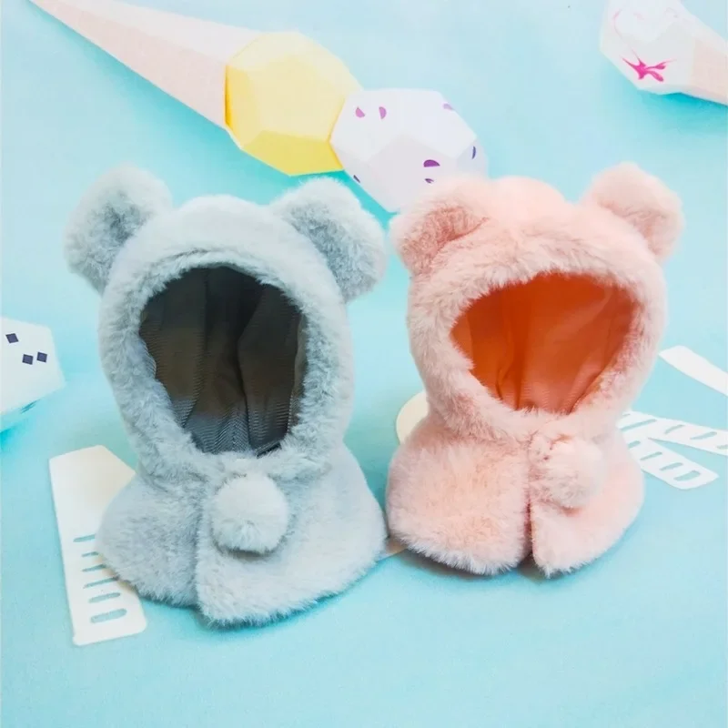 

10/15/20cm Mini Plush Doll's Clothes Cute Bear Hooded Cloak Outfit Accessories for Korea Kpop EXO Idol Doll Fans Gift Collection