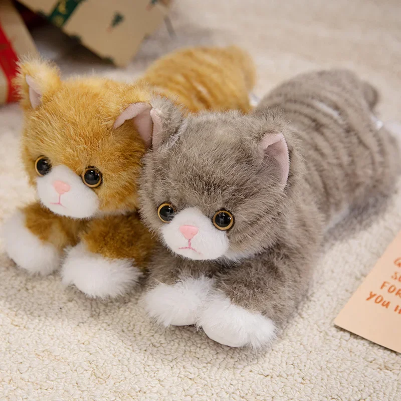Realistic Cat Plush Toy Lifelike Soft Stuffed Kitten with Fur , Cute Gift for Pet Lovers, Home Decor, Valentine Birthday Realistic Cat Plush Toy Lifelike Soft Stuffed Kitten with Fur , Cute Gift for Pet Lovers, Home Decor, Valentine Birthday