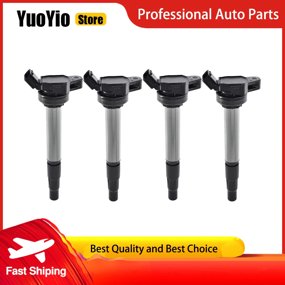 

YuoYio 4Pcs Ignition Coil 90919-02258 90919-02252 For Toyota Corolla Matrix Prius Scion IM XD Lexus CT200H Pontiac Vibe L4 1.8L