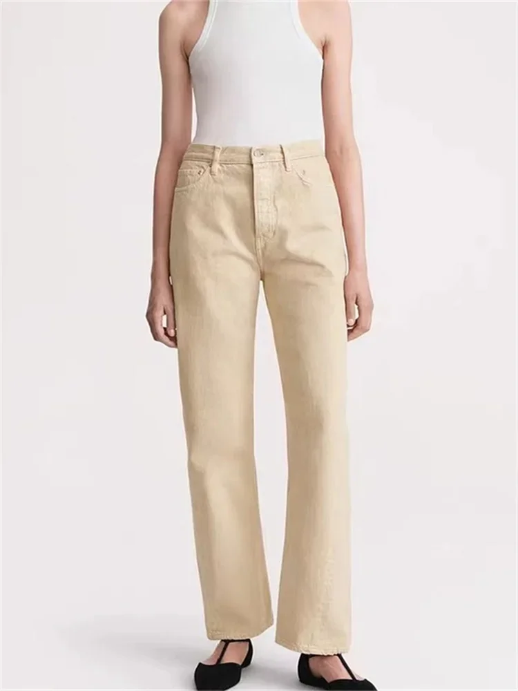 Women Long Jeans 2023 New Cotton Mid Waist Straight Casual Versatile Solid Coloer Denim Trousers
Women Long Jeans 2023 New Cotton Mid Waist Straight Casual Versatile Solid Coloer Denim Trousers