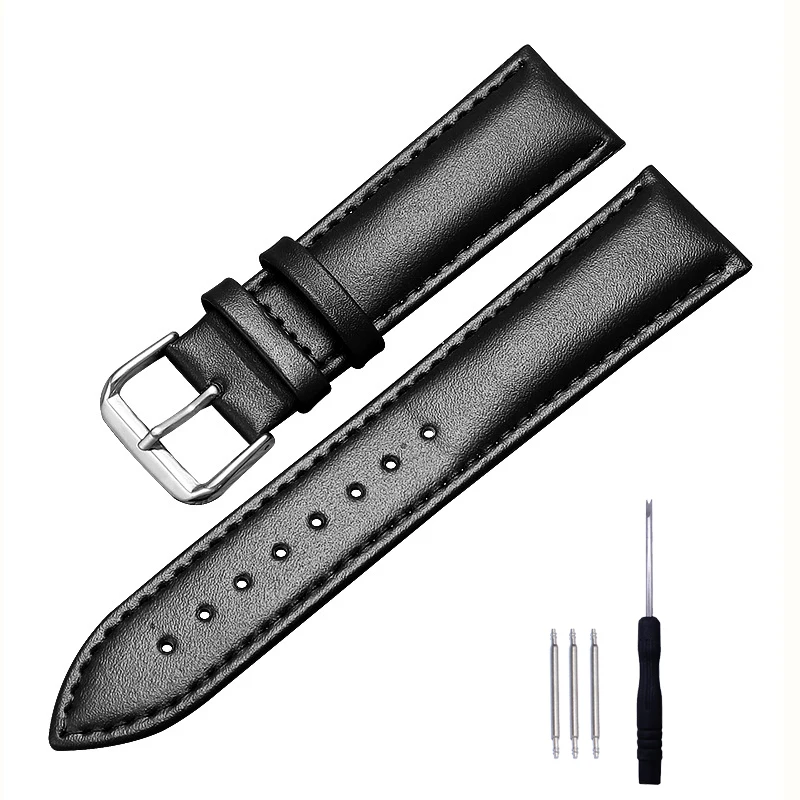 

14mm 16mm 18mm 20mm 22mm Leather Band For Samsung Galaxy Huawei GT Soft Watch Bracelet Loop For Huami Amazfit Replacement