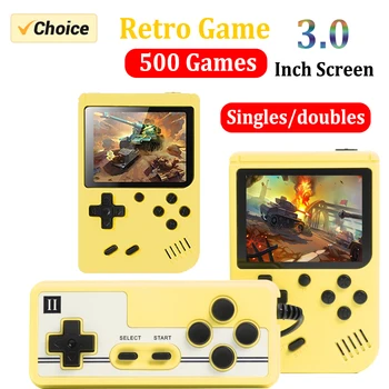 레트로 휴대용 미니 휴대용 비디오 게임 콘솔, 컬러 LCD, 어린이 컬러 게임 플레이어, 500 게임 내장, 8 비트, 3.0 인치 상품 이미지