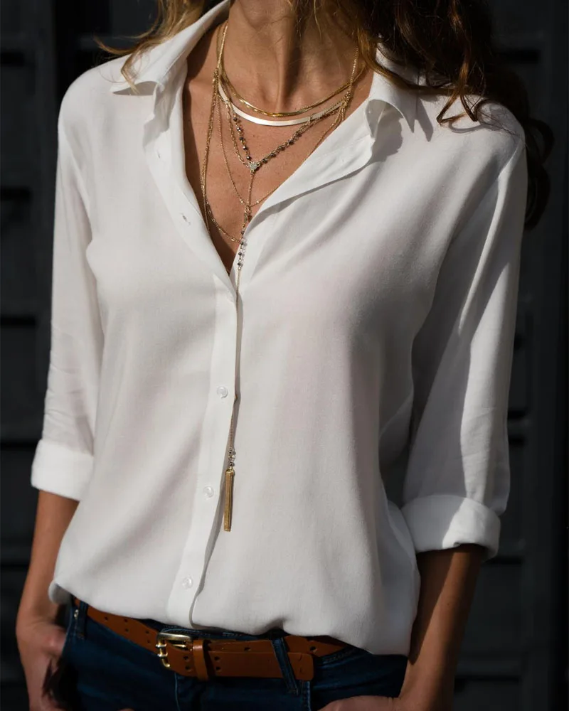 2023 Spring Autumn Long Sleeve Button Down Shirt Women Turn Down Long Sleeve Solid Color Casual Button Shirts Daily Wear Clothes
2023 Spring Autumn Long Sleeve Button Down Shirt Women Turn Down Long Sleeve Solid Color Casual Button Shirts Daily Wear Clothes