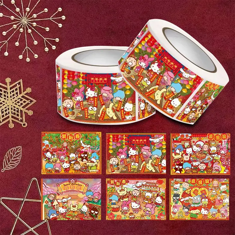 200 Sheets/Roll New Year Stickers Kawaii Sanrio Hello Kitty Cinnamoroll Blessings Hand Account Seal Stickers Decoration Sticker
200 Sheets/Roll New Year Stickers Kawaii Sanrio Hello Kitty Cinnamoroll Blessings Hand Account Seal Stickers Decoration Sticker