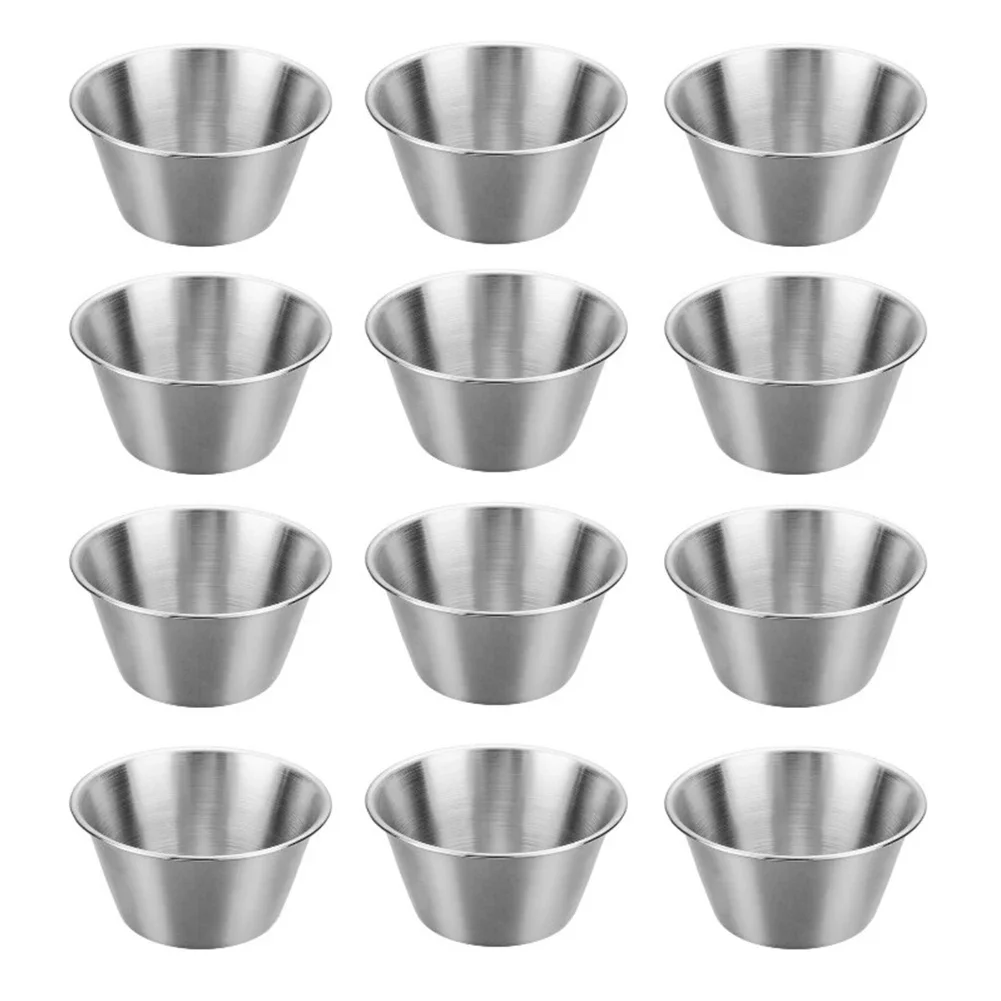 Brand New Sauce Cups Kitchen Supplies 12Pcs 2.5 Oz 6x3.6x4.4cm For Dipping Portion Condiment Sauce Pot Silvery
Brand New Sauce Cups Kitchen Supplies 12Pcs 2.5 Oz 6x3.6x4.4cm For Dipping Portion Condiment Sauce Pot Silvery