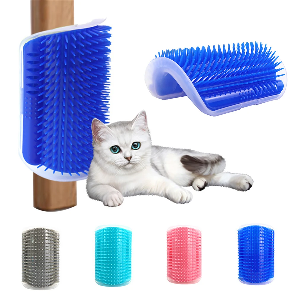 

Cat Hair Remover Comb Wall Corner Massage Brush With Catnip Kitten Self Groomer Brush Grooming Supplies Rubs The Face Cats Combs