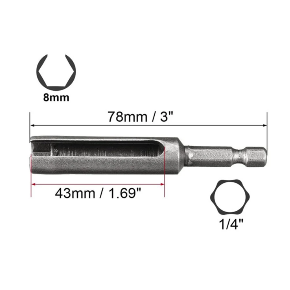Nut Driver 80mm Length Nut Driver Bit Socket Wrench Set with 1/4 inch Quick Change Hex Shank Chrome Vanadium Steel
Nut Driver 80mm Length Nut Driver Bit Socket Wrench Set with 1/4 inch Quick Change Hex Shank Chrome Vanadium Steel
