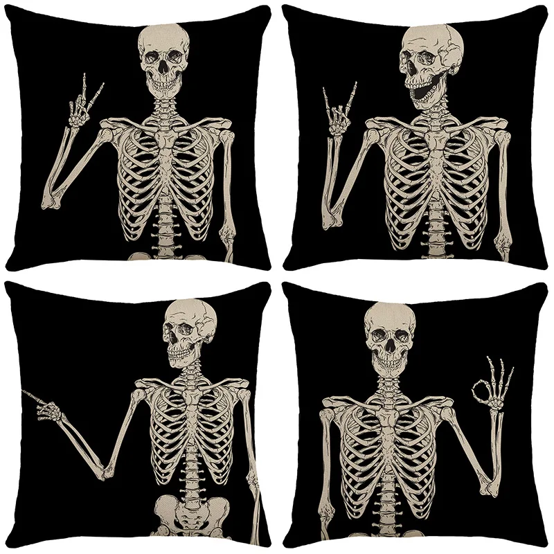 Simple Skull Black 45x45cm Halloween Cushion Cover Decor for Home Pillowcase Scary Party Supplies Gift Art Decoration
Simple Skull Black 45x45cm Halloween Cushion Cover Decor for Home Pillowcase Scary Party Supplies Gift Art Decoration