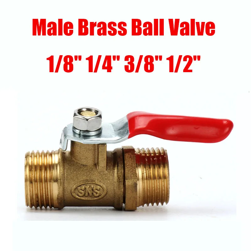 Brass Ball Valve 1/8" 1/4" 3/8" 1/2" Male To Male BSP Thread with Red Lever Handle Connector Joint Pipe Fitting Coupler Adapter
Brass Ball Valve 1/8" 1/4" 3/8" 1/2" Male To Male BSP Thread with Red Lever Handle Connector Joint Pipe Fitting Coupler Adapter