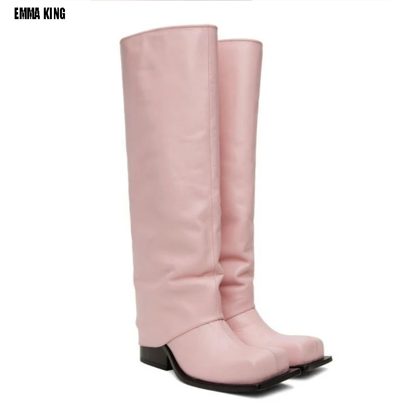 Overlay Wide Leg Fit Shoes Women High Chunky Heel Knee High Boots Square Toe Slip on Long Booties Women Pants Boots 43
Overlay Wide Leg Fit Shoes Women High Chunky Heel Knee High Boots Square Toe Slip on Long Booties Women Pants Boots 43
