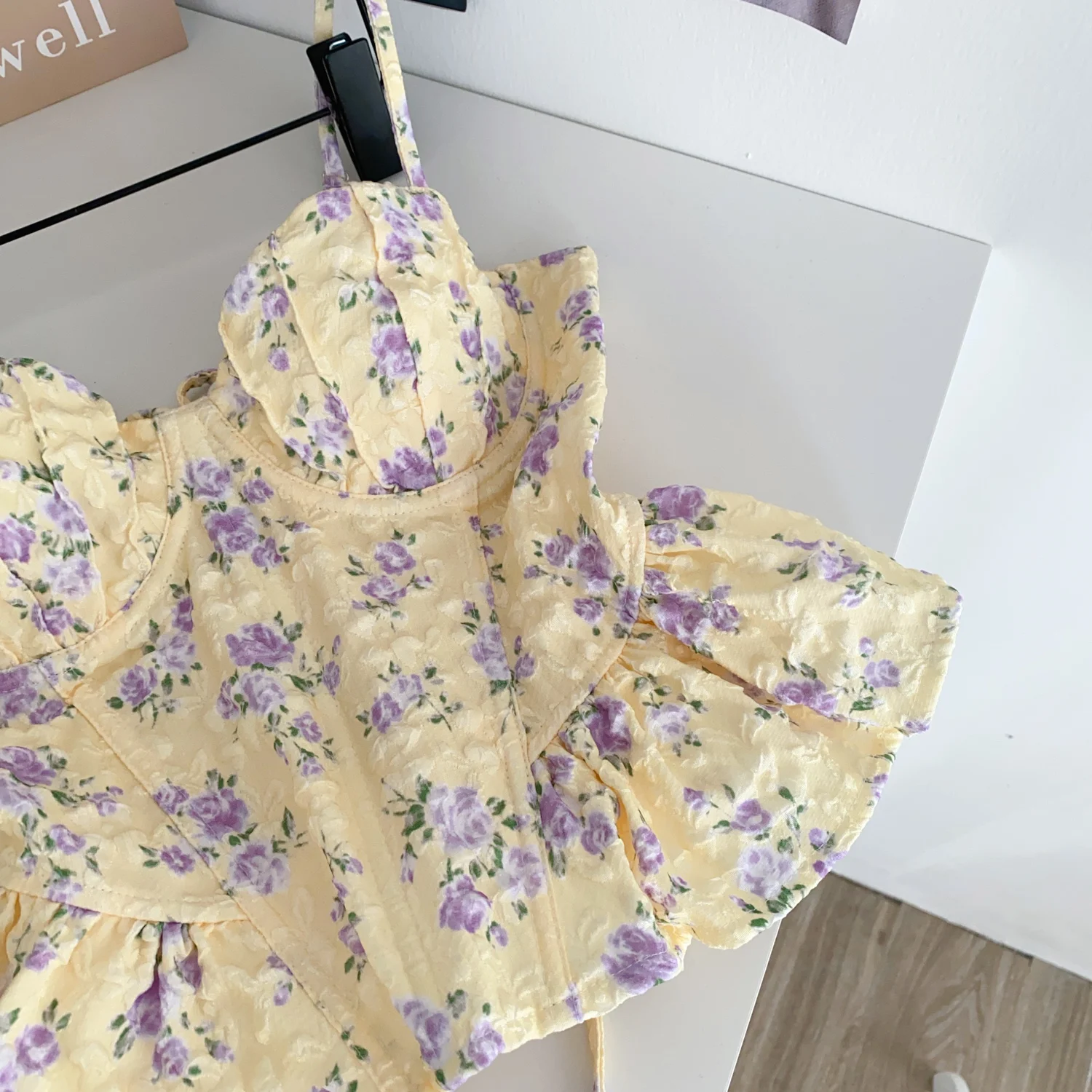 Sexy Slim Corset ruffle print Chic Korean Camis Tank Top Basic Fashion Off Shoulder Summer Women Clothing 52 Sacffaf0888fd4e3fab23646149925879K