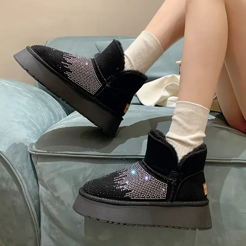 Shoes Female 2023 Brand Slip-on Women's Boots Fashion Crystal Daily Boots Women Hot Sale Short Plush Ankle Boots Keep Warm
Shoes Female 2023 Brand Slip-on Women's Boots Fashion Crystal Daily Boots Women Hot Sale Short Plush Ankle Boots Keep Warm