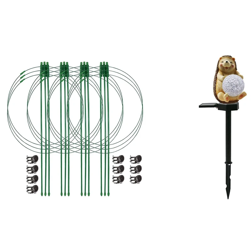 Outdoor Solar Garden Lights Hedgehog Decoration Lights With 4 Packs 18 Inch Plant Support Cages
Outdoor Solar Garden Lights Hedgehog Decoration Lights With 4 Packs 18 Inch Plant Support Cages