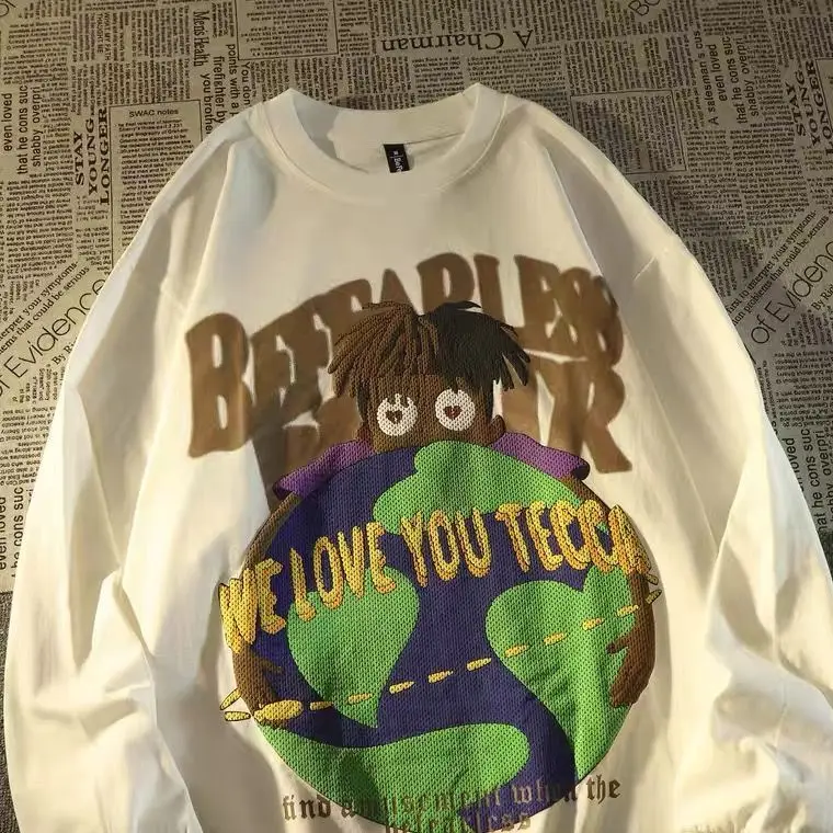 Autumn new retro tide brand American casual printing long sleeved hip hop hip hop loose long sleeved T shirt for men and women
Autumn new retro tide brand American casual printing long sleeved hip hop hip hop loose long sleeved T shirt for men and women
