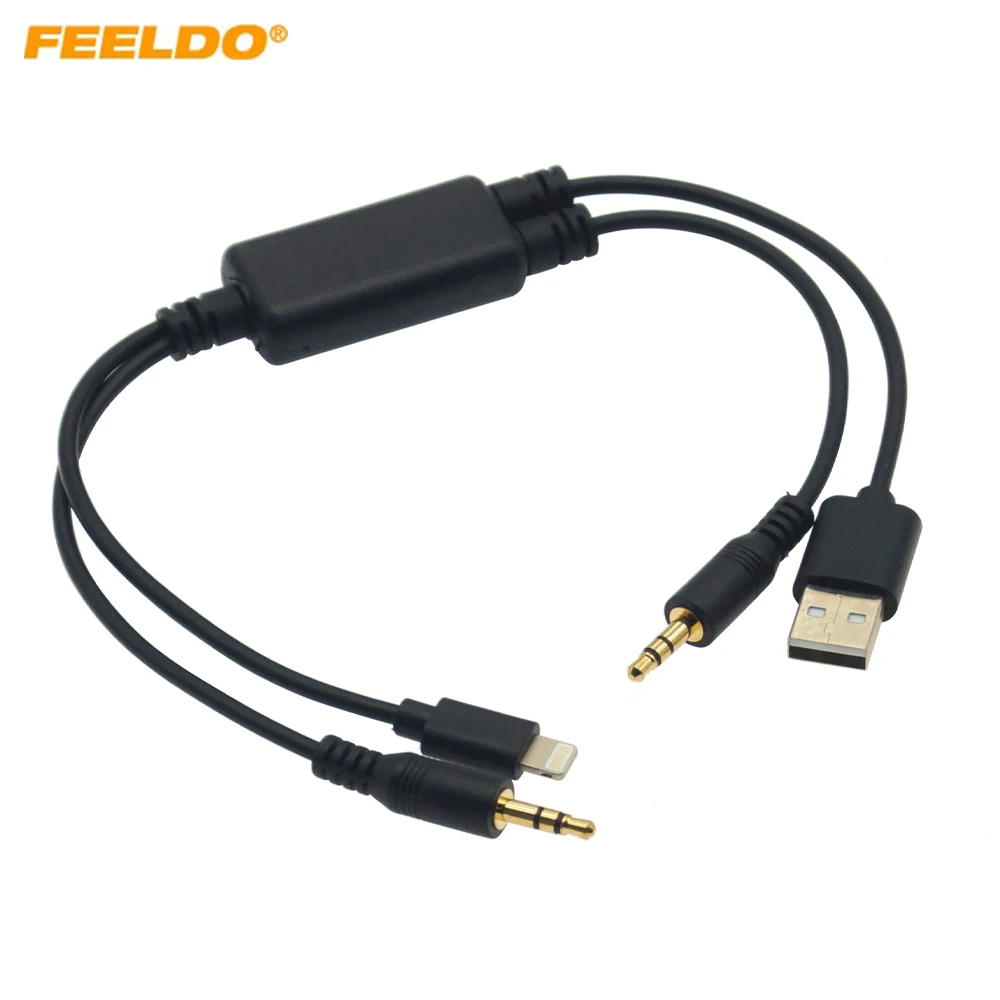 

FEELDO Car USB Cable AUX Connector Adapter I-Phone & I-Pod For BMW/Mini iDrive