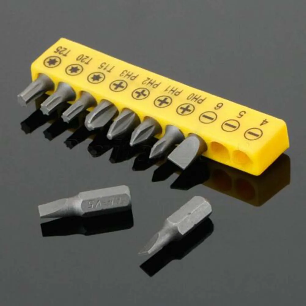 10pcs/lot Screwdriver Bit Set Hand Tool Kit With Hexagonal Torx Hex Pozidriv Slotted Special Screw Driver Drill Bits
10pcs/lot Screwdriver Bit Set Hand Tool Kit With Hexagonal Torx Hex Pozidriv Slotted Special Screw Driver Drill Bits
