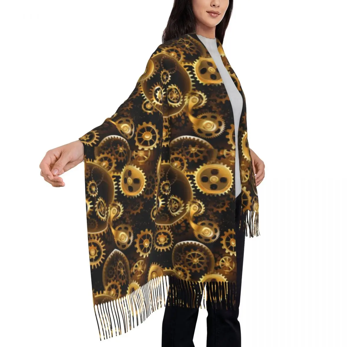 Warm Scarf Autumn Retro Steampunk Shawls and Wrap Brass Gears Print Custom Foulard Women y2k Funny Headwear Scarves
Warm Scarf Autumn Retro Steampunk Shawls and Wrap Brass Gears Print Custom Foulard Women y2k Funny Headwear Scarves