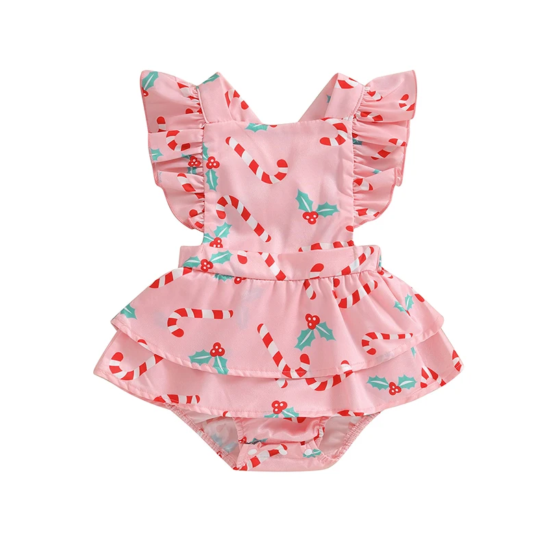 Baby Girl Christmas Romper Cute Ruffle Sleeveless Candy Cane Print Bodysuit Newborn Playsuit
Baby Girl Christmas Romper Cute Ruffle Sleeveless Candy Cane Print Bodysuit Newborn Playsuit