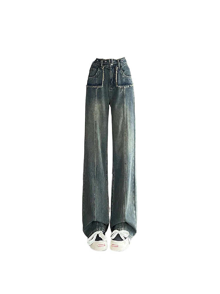 Women's Vintage Blue Jeans Harajuku Oversize Denim Pants Streetwear 90s 2000s Y2k Straight Cowboy Trousers Trashy Clothes 2023
Women's Vintage Blue Jeans Harajuku Oversize Denim Pants Streetwear 90s 2000s Y2k Straight Cowboy Trousers Trashy Clothes 2023