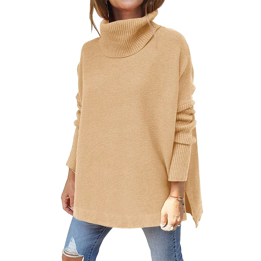 Fashion Women's Oversized Turtleneck Sweater Solid Color Long Knit Side Split Pullover Jumper Tops Pullover Sweaters Clothing
Fashion Women's Oversized Turtleneck Sweater Solid Color Long Knit Side Split Pullover Jumper Tops Pullover Sweaters Clothing