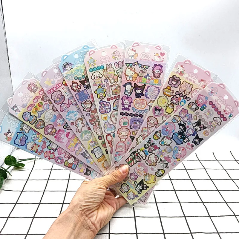 

40 шт./партия, наклейки Sanrio Kawaii Kuromi Melody, милые наклейки для скрапбукинга, «сделай сам», дневник, декоративные уплотнительные наклейки, Стик для альбома, этикетка