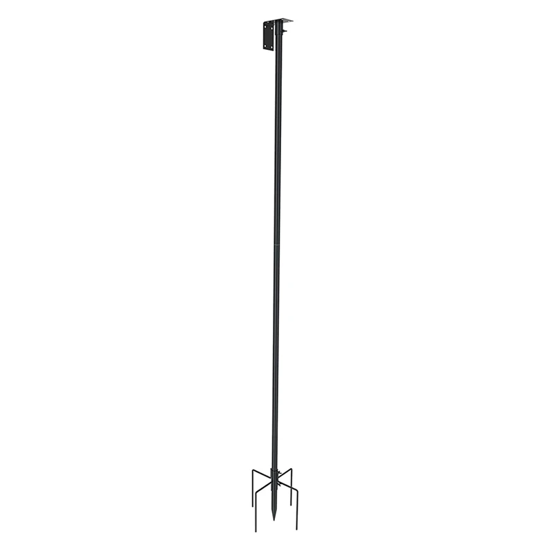 

Bird House Pole Mount Kit - Adjustable Bird Bird Feeder Post Support Rod Stand Set Universal Black Iron With 5 Prongs