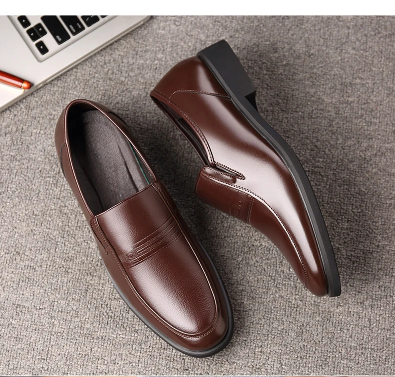 STRONGSHEN Italian Men Leather Shoes Warm Height Increase 6CM Loafers Dress Moccasins Breathable Slip on Driving Shoes Size 48 STRONGSHEN Italian Men Leather Shoes Warm Height Increase 6CM Loafers Dress Moccasins Breathable Slip on Driving Shoes Size 48