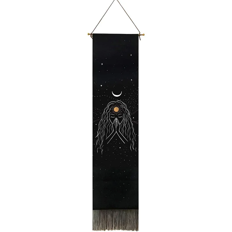 

2023 Sun and Moon Lunar Eclipse Tapestry Trippy Bedroom Backdrop Tarot Hippie Wall Rugs Bohemian Hippie Hanging Cloth Decoration