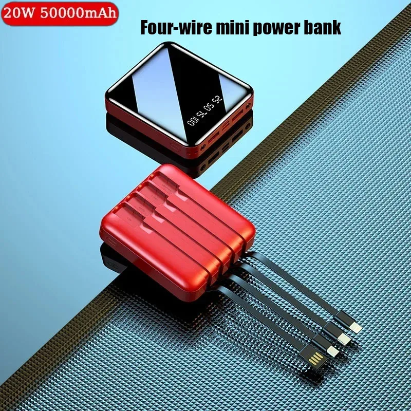 Mini 50000mAh Power Bank W/ Cable LED Light for Xiaomi Samsung Huawei Portable Fast Charging PowerBank External Battery Charger
Mini 50000mAh Power Bank W/ Cable LED Light for Xiaomi Samsung Huawei Portable Fast Charging PowerBank External Battery Charger