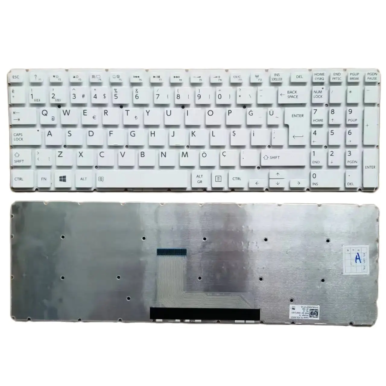 

New TR Turkish Keyboard For Toshiba Satellite L50-B L50D-B L50T-B L50t-C L55-C White AEBLIA00020 MP-13R86TQ-9201