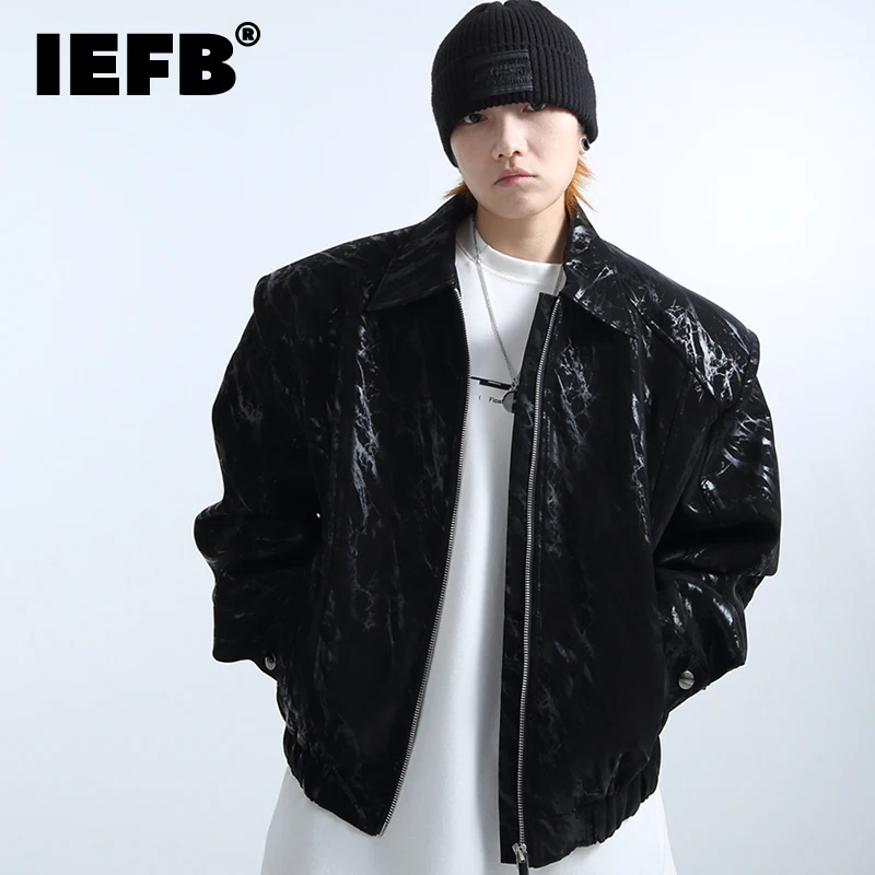 IEFB Trend Men's Leather Jackets Shoulder Pad Contoured Lapel Short Pu Outerwear Solid Color Autumn New Fashion Clothing 24X1371
IEFB Trend Men's Leather Jackets Shoulder Pad Contoured Lapel Short Pu Outerwear Solid Color Autumn New Fashion Clothing 24X1371
