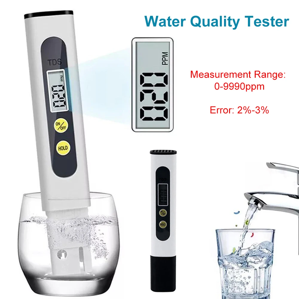 Water Test Pen For Drinking Water Fish Tank Portable TDS Meter Accurate Titanium Alloy Probe 0-9990ppm Water Quality Tester
Water Test Pen For Drinking Water Fish Tank Portable TDS Meter Accurate Titanium Alloy Probe 0-9990ppm Water Quality Tester