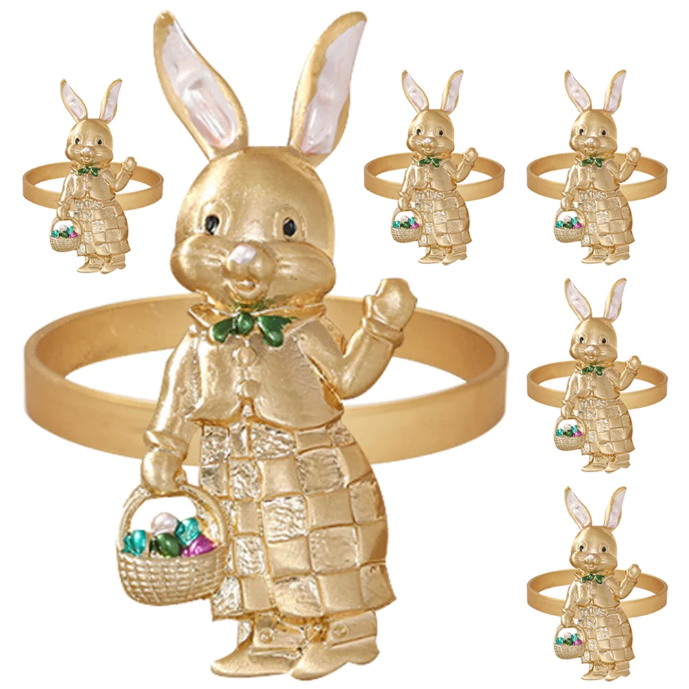 Easter Rabbit Napkin Ring Metal Bunny Napkin Holder Buckle Easter Party Banquet Gift Dinning Table Decoration
Easter Rabbit Napkin Ring Metal Bunny Napkin Holder Buckle Easter Party Banquet Gift Dinning Table Decoration