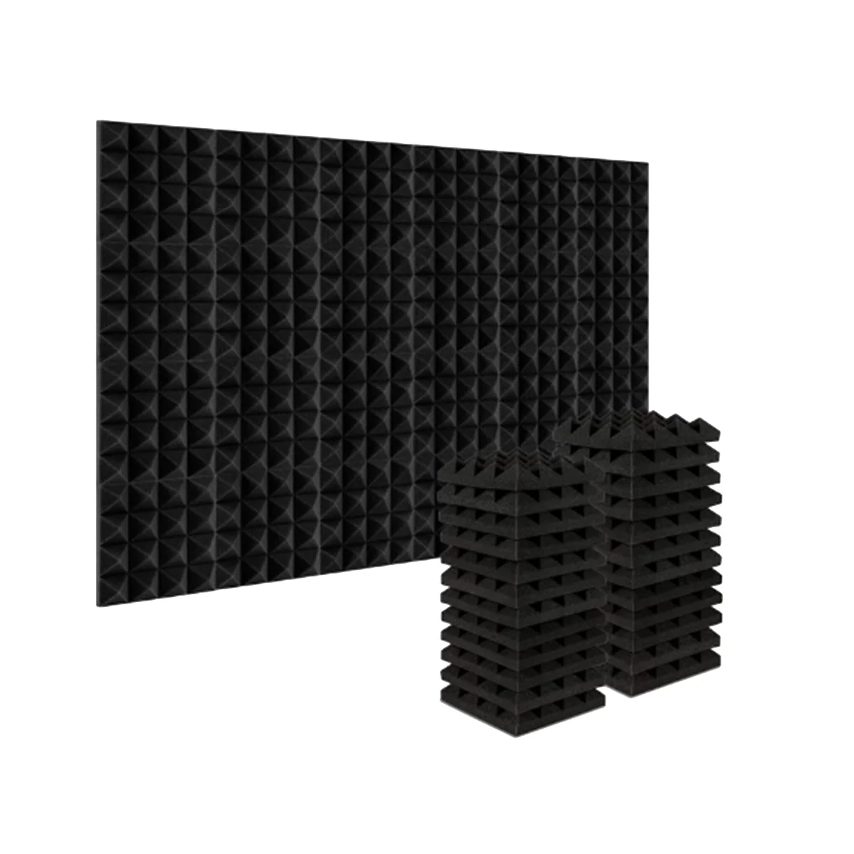 

Студийные акустические звукоизоляционные пенопластовые изоляционные звукопоглощающие панели черного цвета 24 шт. 25x25x5 см