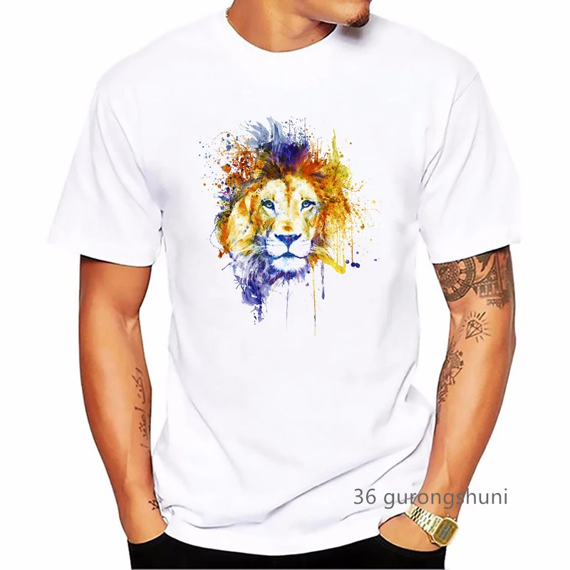 Funny Rainbow Lion Animal Print Tshirt Men Clothes 2023 Summer Fashion Short Sleeve T-Shirt Homme Harajuku Shirt
Funny Rainbow Lion Animal Print Tshirt Men Clothes 2023 Summer Fashion Short Sleeve T-Shirt Homme Harajuku Shirt