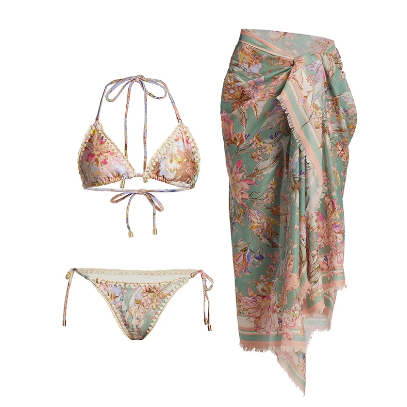 Floral Print Strappy Bikini Swimsuit and Skirt 2023 Lady Sexy Push Up Swimwear Summer Elegant Fashion Beachwear Triangle Thong
Floral Print Strappy Bikini Swimsuit and Skirt 2023 Lady Sexy Push Up Swimwear Summer Elegant Fashion Beachwear Triangle Thong